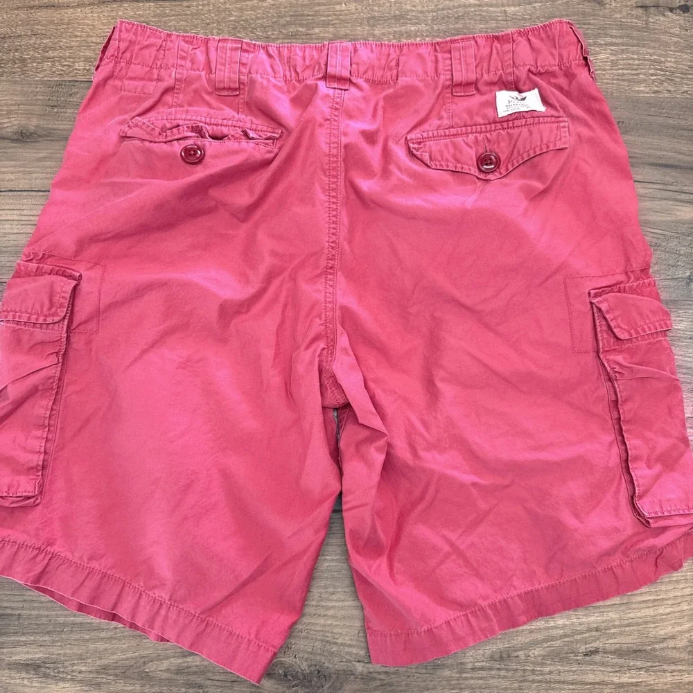 Polo Ralph Lauren Cargo Shorts Men 36 Drill Khaki Field Military Paratrooper Red